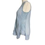 Johnny Was  Light Blue Embroidered Tank Top Photo 3