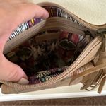 Butterfly by Matthew Williamson crossbody rainbow detail on front flap & tassel Tan Photo 4