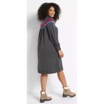 Lane Bryant Gray Fair Isle Mock Neck Sweater Dress Plus Size 22 24 Photo 1