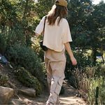 Free People  Movement Mesmerize Me Solid Pants Cargo Khaki Large Hiking Boho Chic Photo 1
