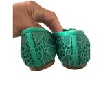 Salvatore Ferragamo  Varina Lace Bow Green Ballet Flats Size 6.5 Photo 13