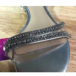 Jewel Badgley Mischka Slingback Women's 8.5 Silver Bridget Embellished Sandals Photo 8