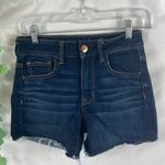 American Eagle  High Rise Shortie Dark Wash Jean Shorts 4 Photo 0