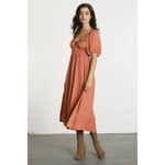 ✨dRA Lola Dress Midi Bohemian Sweetheart Neckline✨ Red Size L Photo 1