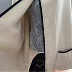 LC Lauren Conrad Cream Poncho with Black Accents Cape Sweater One Size (EUC) Photo 6