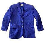 Genre Originals Linen Blazer Blue Size 6 Photo 2