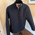 Lands' End Quilted Argyle Zip Jacket Womens Size Large, black Photo 1