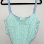 Urban Outfitters  Mint Green Lace Corset Top Photo 0