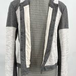 CAbi Jacket Gray Multi Neutral Flat Hook Front Top Shoulder Pads Corpcore Size M Photo 4