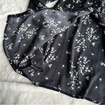 L'Academie  The Swing Dress Black Floral Satin Shirt Dress S Photo 9