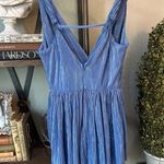 Sabina Musayev Alma Plisse Tiered Mini Dress Blue Womens Size Small Photo 7