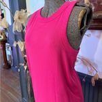 Old Navy Hot Pink Fitted Stretch Rib Knit Racerback Mini Dress Sz XL 💚🍄 Photo 3