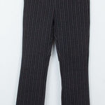Gap Womens Ponte Crop Flare Pinstripe Pants Size 00 Black Career Professional Photo 0