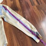 J.Crew Collection Ruffle Striped Silk Satin Long Sleeve Button Down Blouse Photo 6