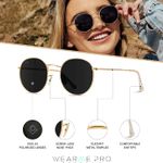  Reflective Lens Round Trendy Sunglasses Photo 5
