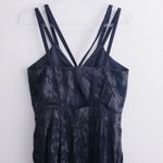 BCBGeneration Shimmer Burnout Sheer Strappy Jumpsuit Black Whimsigoth Witchy Photo 8