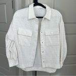 Vestique Tweed Lightweight White Shacket Photo 1