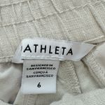 Athleta Women’s High-Waist Cream Linen Shorts Size 6 – Lightweight & Chic Photo 5