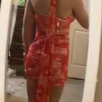 Hello Molly Pink Flowery Strapless Dress Photo 2