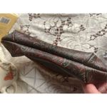 Vintage 1980’s Paisley vinyl makeup bag. Tan Photo 3