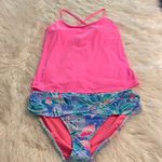 Lilly Pulitzer Swim top is size L and Luxletic color pink and bottom size 14 Photo 0