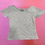Vintage Kleid’s White Lacy / Floral Lace Baby Tee Shirt Top Photo 10