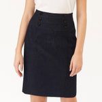 Iz Byer IZ Breyer black pencil skirt with button details  Photo 0