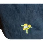 Vintage 90s Teddi Black Embroidered Floral Dress Crochet Cardigan Set Size M/L? Size L Photo 3