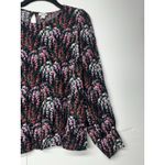 J.Crew  Women’s Printed Puff-Sleeve Top Blouse Long Sleeve M Photo 3