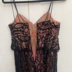 Nanette Lepore NWT  Sz 4 Mini Slip Dress Black Lace Peplum V-neck Romantic Goth Photo 12