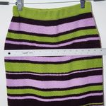 SheIn  Striped Bodycon Sweater Set Size Medium 2-Piece Crop Top and Skirt Photo 6