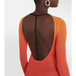 Courreges 2nd Skin Dress In Gradient Sunset in Orange XSmall New Womens Bodycon Size XS Photo 14