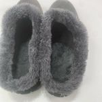 Minnetonka  Gray Leather Suede Slippers Women’s Slides Fuax Trim 7M (692494) Cozy Photo 5