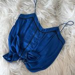 Naked Zebra Royal Blue Spaghetti Strap Top, S Photo 0