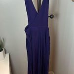 Maeve  Anthropolgie Apron Purple Overall Jumpsuit Suspender Pants Sz 0 Boho Indie Photo 2