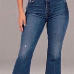 Abercrombie & Fitch A&F Kick Flare Ultra High Rise 26 Regular Medium Distressed Button Fly Photo 0