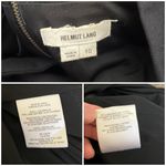 Helmut Lang Blistered Leather Panel Dress Size 10 Ribbed Knit V-Neck Sheath Photo 6