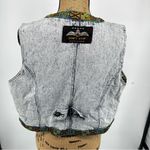 Vintageā Acid Wash Native Denim Vest Waistcoat Unique Artsy Eclectic 80s Medium Photo 3