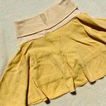 Wearever Vintage Y2K Girl yellow polka dot & stripe high waist circle mini skirt Photo 0