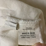 Dissh Brisa White Linen Babydoll Top 4 Square Neck Adjustable Strap Minimalist Photo 6