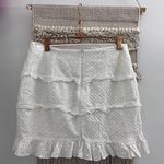 Urban Outfitters White Eyelet Ruffle Skirt Photo 1