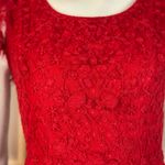 JessaKae Elegant Lace With Tulle Red Midi Dress Size XS Photo 7