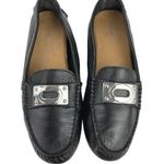 Coach  Napoleon Black Leather Slip On Penny Loafer Flat Driving Shoes Size 6B Photo 0