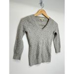Banana Republic Italian Yarn Gray Wool Blend Cropped Cable Knit Sweater Size XS Photo 1