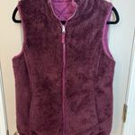 Free Country  purple reversible gorpcore quilted/faux fur vest w/pockets. Size S. Photo 2
