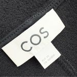 COS  Dolman Sleeve Boiled Wool Blend V-Neck Cropped Sweater Black Sz XS Photo 7