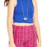 Bethany Mota Magenta Southwestern Embroidered High Rise Shorts Size 12 Photo 1