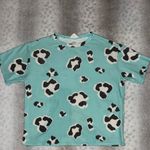 Fantastic Fawn  Teal and Black Leopard Print Tee Photo 2