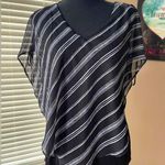 BCX Top with Black White Stripe Overlay NWT Photo 0
