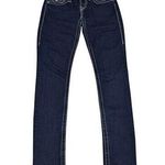 True Religion Skinny Flap Naturaline Big T Jeans Dark Wash Blue Slim Low Rise Photo 0